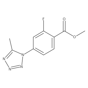 methyl 2-fluoro-4-(5-methyl-1H-1,2,3,4-tetrazol-1-yl)benzoate Structure