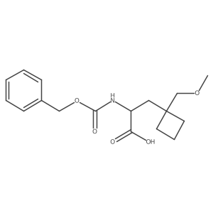 2-{[(Benzyloxy)carbonyl]amino}-3-[1-(methoxymethyl)cyclobutyl]propanoic acid结构式