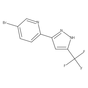 5-Bromo-2-[3-(trifluoromethyl)-5-pyrazolyl]pyridine结构式