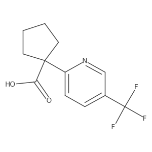1-[5-(Trifluoromethyl)pyridin-2-yl]cyclopentane-1-carboxylic acid Structure