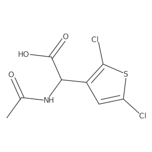 2-(2,5-Dichlorothiophen-3-yl)-2-acetamidoacetic acid Structure