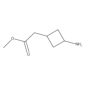 Methyl 2-(3-aminocyclobutyl)acetate结构式