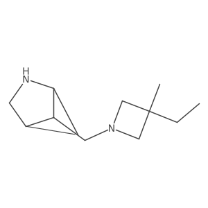 2-Azabicyclo[2.1.1]hexane, 5-[(3-ethyl-3-methyl-1-azetidinyl)methyl]- Structure