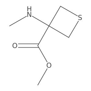 Methyl 3-(methylamino)thietane-3-carboxylate结构式