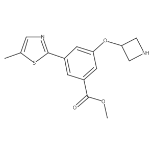 3-(3-Azetidinyloxy)-5-(5-methyl-2-thiazolyl)-benzoic acid methyl ester Structure