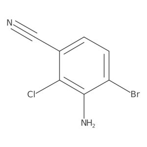 3-Amino-4-bromo-2-chlorobenzonitrile结构式