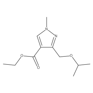 Ethyl 1-methyl-3-(propan-2-yloxymethyl)pyrazole-4-carboxylate Structure