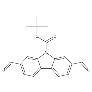 Tert-butyl 2,7-diformylcarbazole-9-carboxylate Structure
