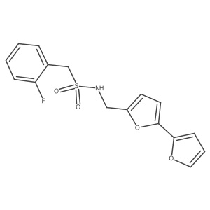 N-([2,2'-bifuran]-5-ylmethyl)-1-(2-fluorophenyl)methanesulfonamide结构式