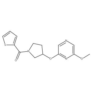 (3-((6-Methoxypyrazin-2-yl)oxy)pyrrolidin-1-yl)(thiophen-2-yl)methanone结构式