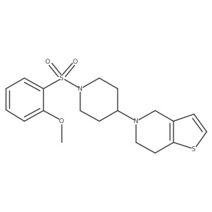 5-(1-((2-Methoxyphenyl)sulfonyl)piperidin-4-yl)-4,5,6,7-tetrahydrothieno[3,2-c]pyridine Structure
