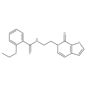 2-(ethylthio)-N-(2-(7-oxofuro[2,3-c]pyridin-6(7H)-yl)ethyl)benzamide Structure