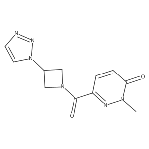 6-(3-(1H-1,2,3-triazol-1-yl)azetidine-1-carbonyl)-2-methylpyridazin-3(2H)-one Structure