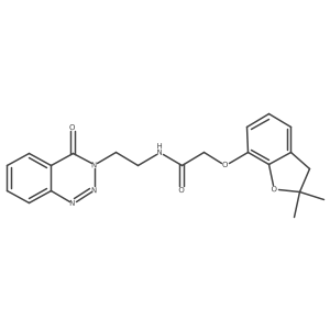 2-((2,2-dimethyl-2,3-dihydrobenzofuran-7-yl)oxy)-N-(2-(4-oxobenzo[d][1,2,3]triazin-3(4H)-yl)ethyl)acetamide Structure