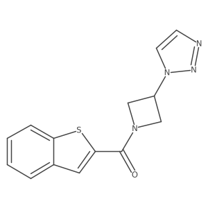 (3-(1H-1,2,3-triazol-1-yl)azetidin-1-yl)(benzo[b]thiophen-2-yl)methanone结构式
