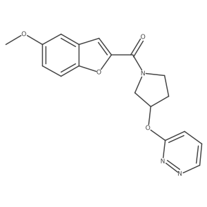 (5-Methoxybenzofuran-2-yl)(3-(pyridazin-3-yloxy)pyrrolidin-1-yl)methanone结构式