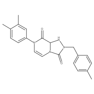 7-(3,4-Dimethylphenyl)-2-[(4-methylphenyl)methyl]-1,8a-dihydro-[1,2,4]triazolo[4,3-a]pyrazine-3,8-dione结构式