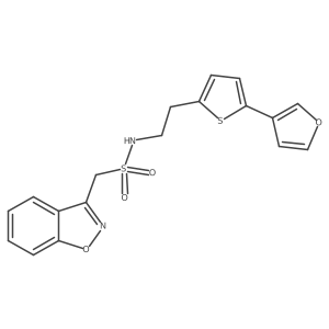 1-(benzo[d]isoxazol-3-yl)-N-(2-(5-(furan-3-yl)thiophen-2-yl)ethyl)methanesulfonamide结构式