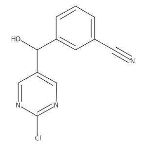 3-[(2-Chloro-5-pyrimidinyl)hydroxymethyl]benzonitrile Structure