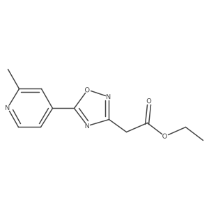 Ethyl 2-(5-(2-methylpyridin-4-yl)-1,2,4-oxadiazol-3-yl)acetate Structure
