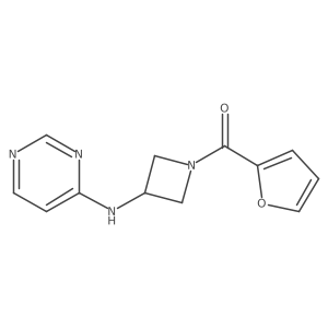 N-[1-(furan-2-carbonyl)azetidin-3-yl]pyrimidin-4-amine结构式