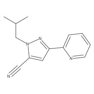1-isobutyl-3-(pyridin-2-yl)-1H-pyrazole-5-carbonitrile Structure