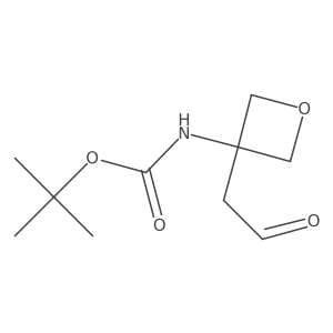 tert-butyl N-[3-(2-oxoethyl)oxetan-3-yl]carbamate结构式