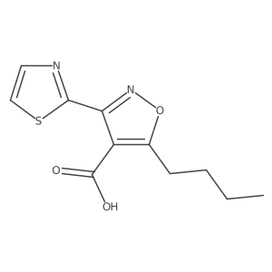 5-Butyl-3-(1,3-thiazol-2-yl)-1,2-oxazole-4-carboxylic acid结构式