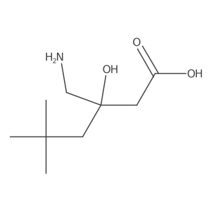 3-(Aminomethyl)-3-hydroxy-5,5-dimethylhexanoic acid Structure
