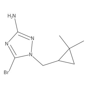 5-bromo-1-[(2,2-dimethylcyclopropyl)methyl]-1H-1,2,4-triazol-3-amine Structure