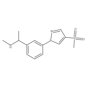 {1-[3-(4-methanesulfonyl-1H-pyrazol-1-yl)phenyl]ethyl}(methyl)amine Structure