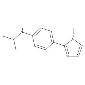 4-(1-methyl-1H-imidazol-2-yl)-N-(propan-2-yl)aniline结构式