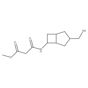 Methyl 2-{[3-(hydroxymethyl)bicyclo[3.2.0]heptan-6-yl]carbamoyl}acetate结构式