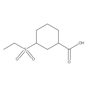 3-(Ethanesulfonyl)cyclohexane-1-carboxylic acid结构式