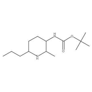 tert-butyl N-(2-methyl-6-propylpiperidin-3-yl)carbamate结构式