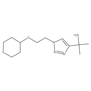 2-{1-[2-(thian-4-yloxy)ethyl]-1H-1,2,3-triazol-4-yl}propan-2-amine Structure