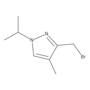 3-(bromomethyl)-4-methyl-1-(propan-2-yl)-1H-pyrazole结构式