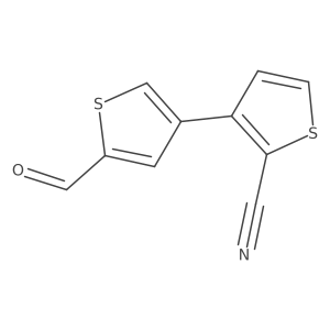 3-(5-Formylthiophen-3-yl)thiophene-2-carbonitrile结构式