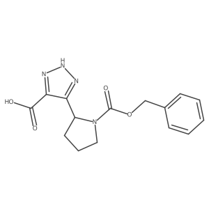 5-{1-[(benzyloxy)carbonyl]pyrrolidin-2-yl}-1H-1,2,3-triazole-4-carboxylic acid结构式