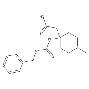 2-(4-{[(Benzyloxy)carbonyl]amino}-1-methylpiperidin-4-yl)acetic acid结构式