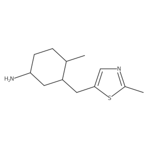 4-Methyl-3-[(2-methyl-1,3-thiazol-5-yl)methyl]cyclohexan-1-amine结构式
