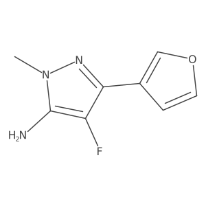 4-fluoro-3-(furan-3-yl)-1-methyl-1H-pyrazol-5-amine结构式