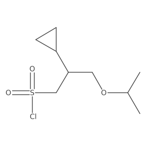 2-Cyclopropyl-3-(propan-2-yloxy)propane-1-sulfonyl chloride Structure