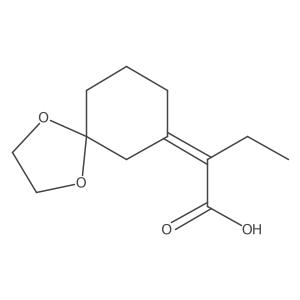 2-[(7Z)-1,4-dioxaspiro[4.5]decan-7-ylidene]butanoic acid Structure