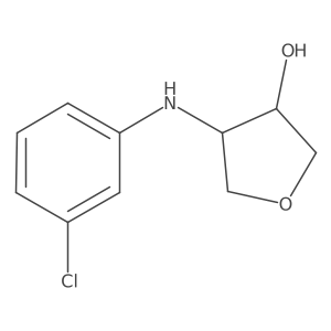 (3S,4R)-4-[(3-chlorophenyl)amino]oxolan-3-ol Structure