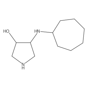 (3R,4R)-4-(cycloheptylamino)pyrrolidin-3-ol Structure