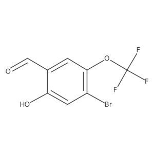 4-Bromo-2-hydroxy-5-(trifluoromethoxy)benzaldehyde Structure