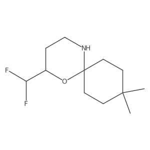 2-(Difluoromethyl)-9,9-dimethyl-1-oxa-5-azaspiro[5.5]undecane结构式