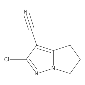 2-Chloro-5,6-dihydro-4H-pyrrolo[1,2-b]pyrazole-3-carbonitrile Structure