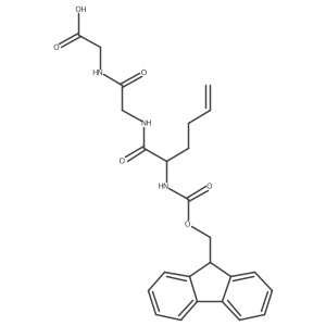 2-{2-[2-({[(9H-fluoren-9-yl)methoxy]carbonyl}amino)hex-5-enamido]acetamido}acetic acid结构式